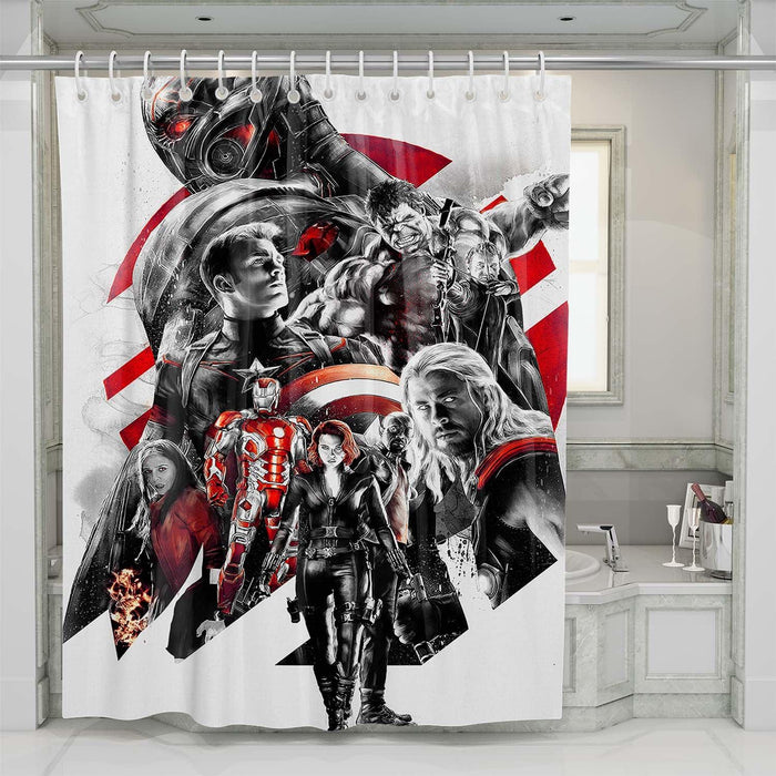 avengers age of ultron character shower curtains