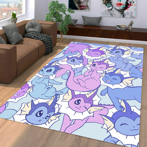 baby espeon with vaporeon Living room carpet rugs