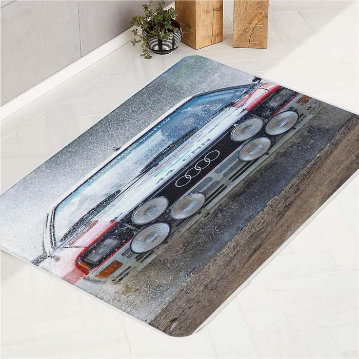 audi join the offroad car racing bath rugs