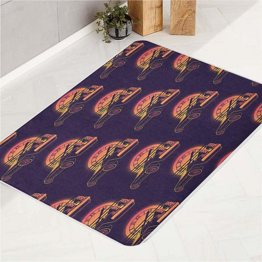 back to the future 1985 cars bath rugs