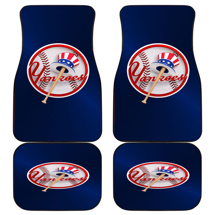 blue yankees Car floor mats Universal fit