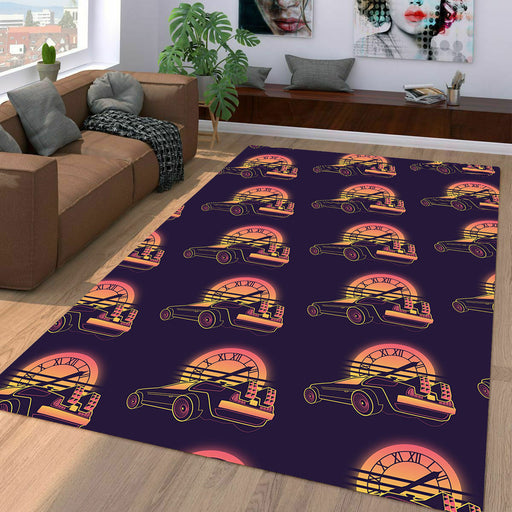 back to the future 1985 cars Living room carpet rugs