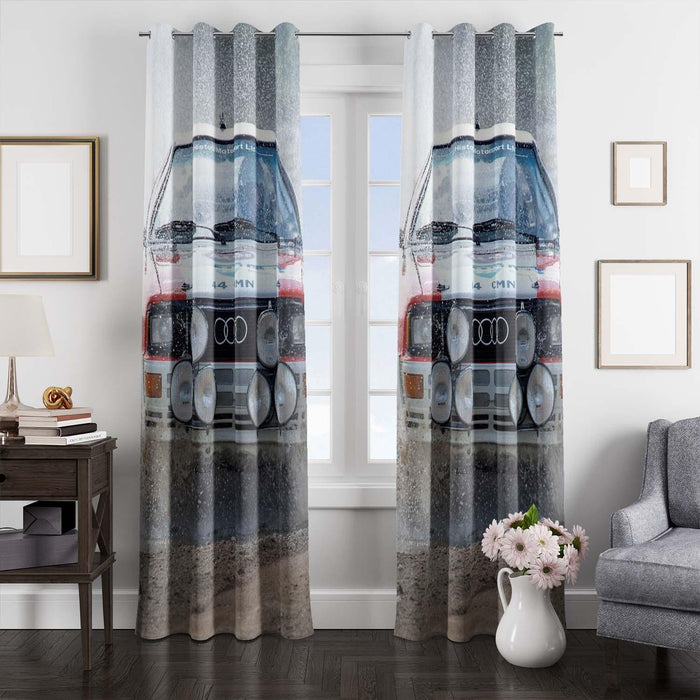 audi join the offroad car racing window Curtain