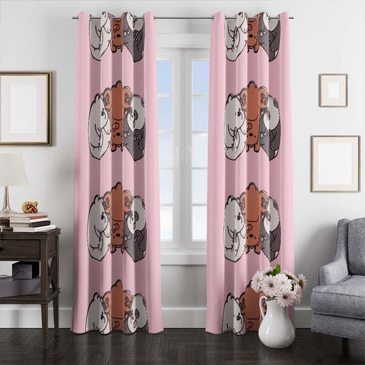 baby fat we bare bears window curtains