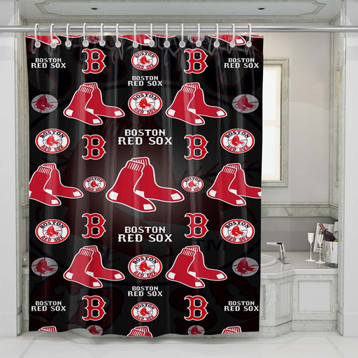 boston red sox 4 shower curtains