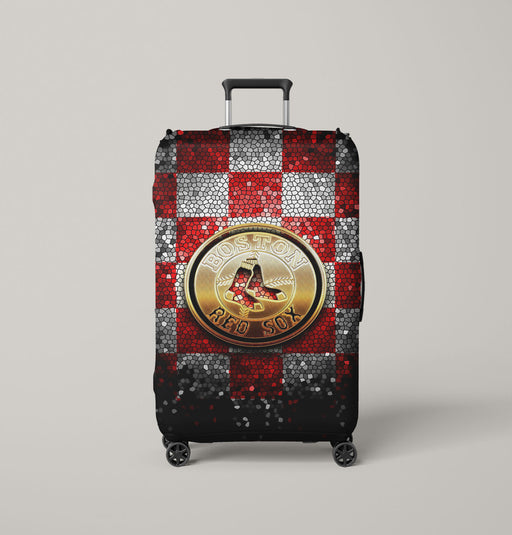 boston red sox glitter logo Luggage Cover | suitcase