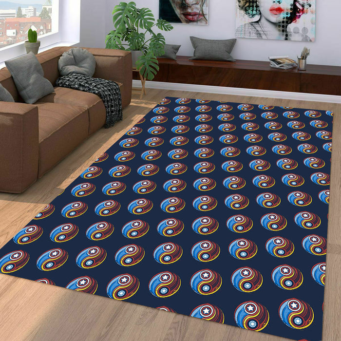 ball captain america and tony stark Living room carpet rugs