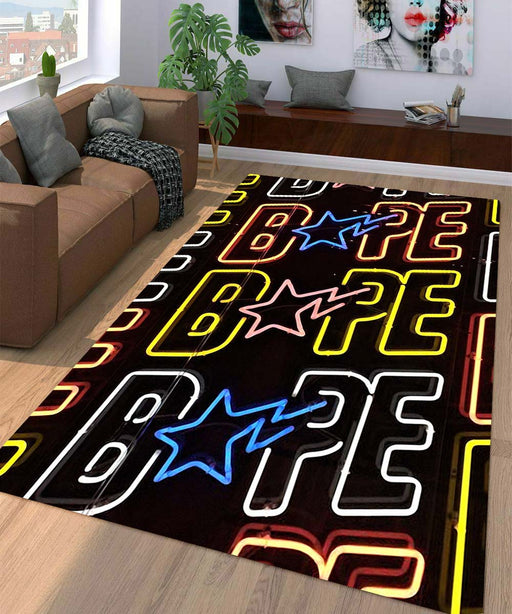 bape neon light Living room carpet rugs