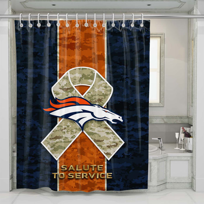 broncos army shower curtains