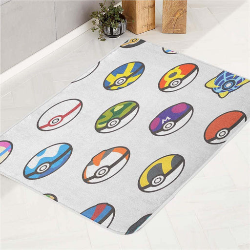 ball monsters pokemon bath rugs