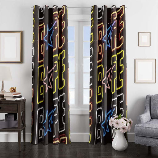 bape neon light window curtains