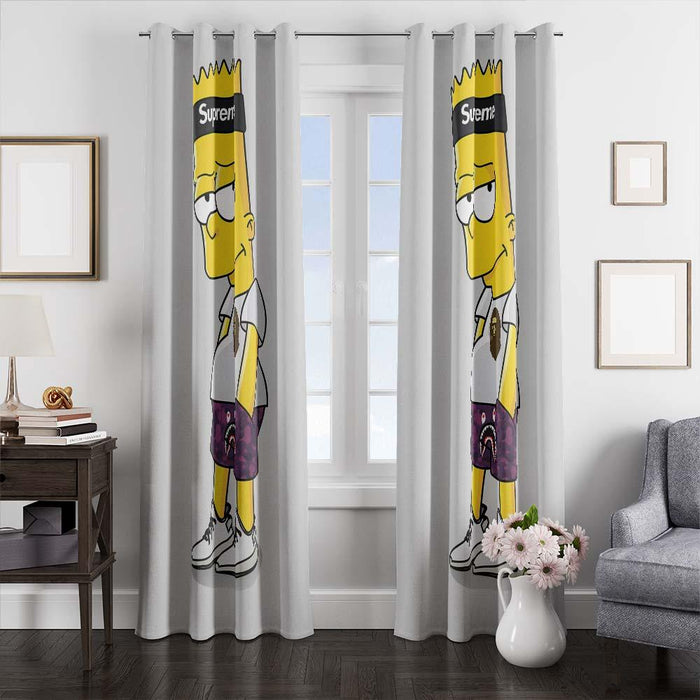 bape supreme and adidas simpsons window curtains