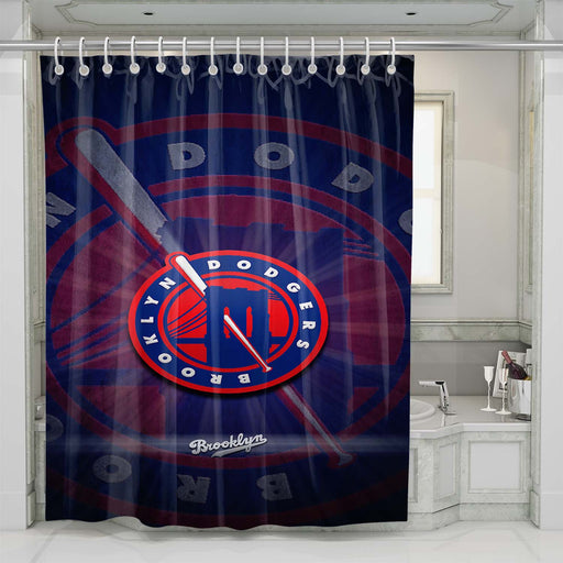 brooklyn dodgers 02 shower curtains