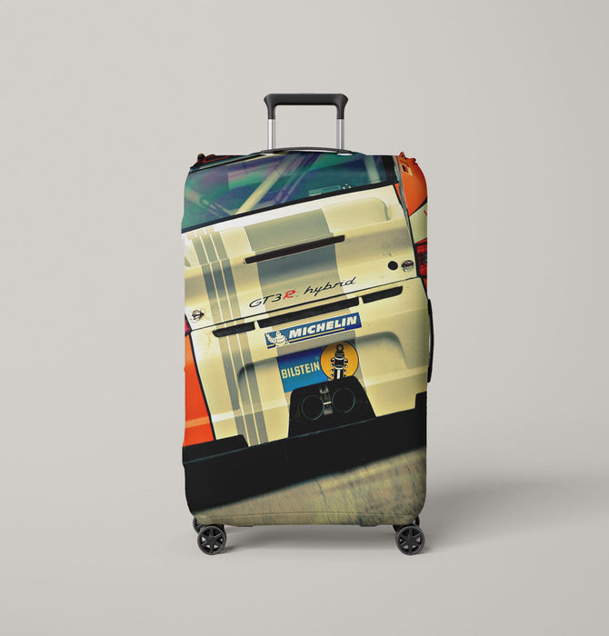 back of car racing michelin Luggage Covers | Suitcase