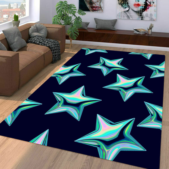 balloon star shapes hologram Living room carpet rugs