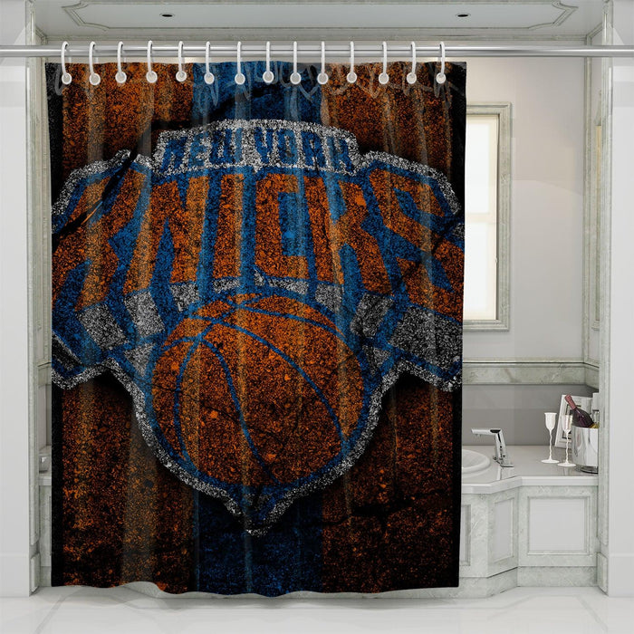 bad logo new york knicks shower curtains