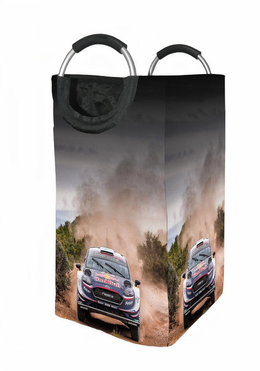 bad winter for offroad car racing Laundry Hamper | Laundry Basket