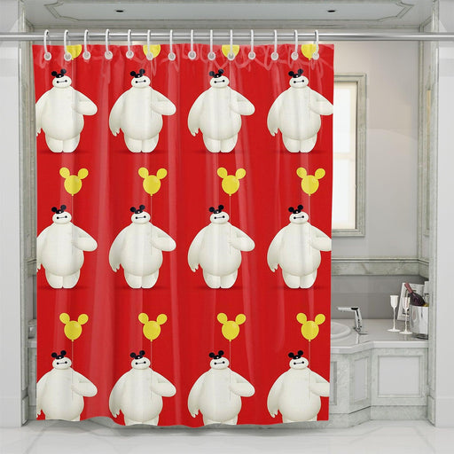 baloon and baymax big hero 6 shower curtains