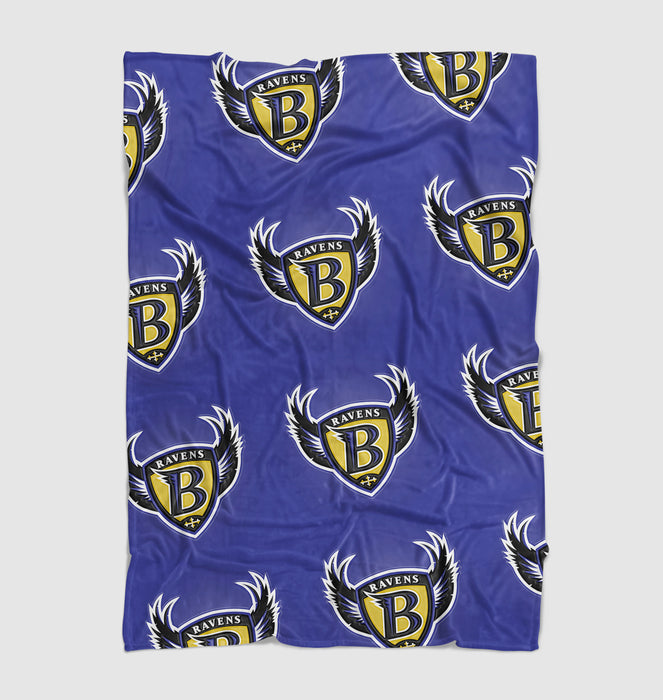 baltimore ravens logo pattern Ultra soft fleece blanket