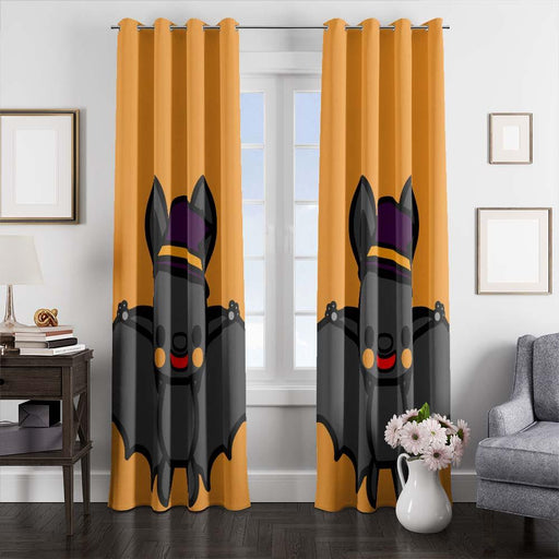 bat cute cartoon window curtains