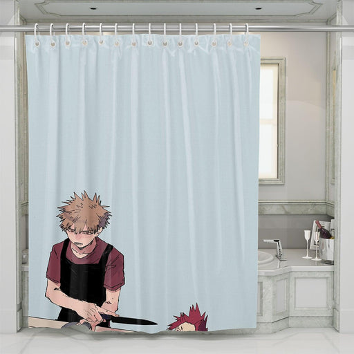 bakugo become a good boy shower curtains