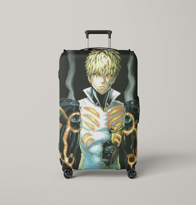 badass genos one punch man Luggage Covers | Suitcase