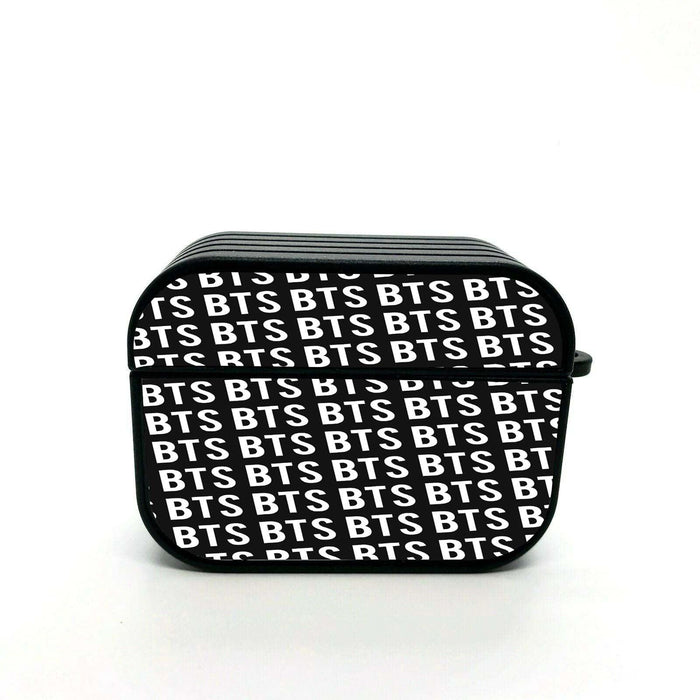 bangtan boys army font monochrome airpods case