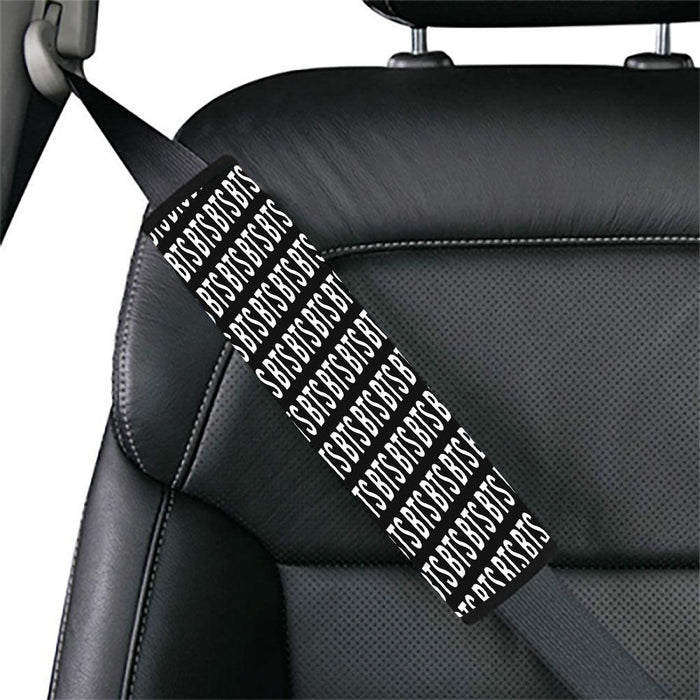 bangtan boys army font monochrome Car seat belt cover