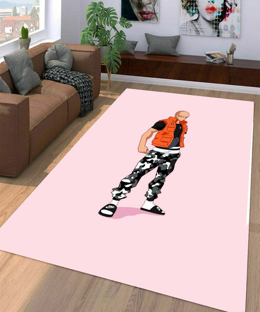 bald streetwear hypebeast anime evangelion Living room carpet rugs