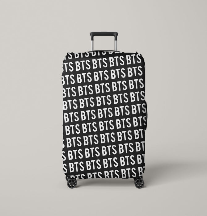 bangtan boys army font monochrome Luggage Cover | suitcase