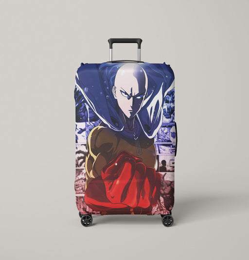 bald saitama comic colored Luggage Covers | Suitcase