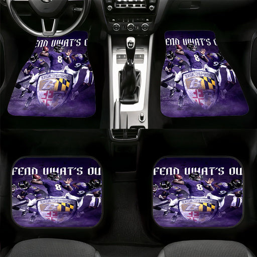 baltimore ravens powerful player Car floor mats Universal fit