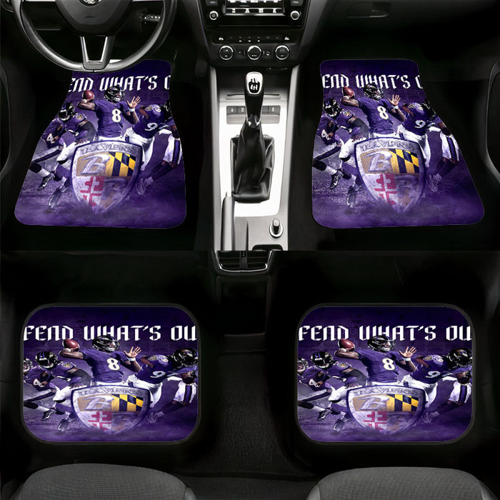 baltimore ravens powerful player Car floor mats Universal fit