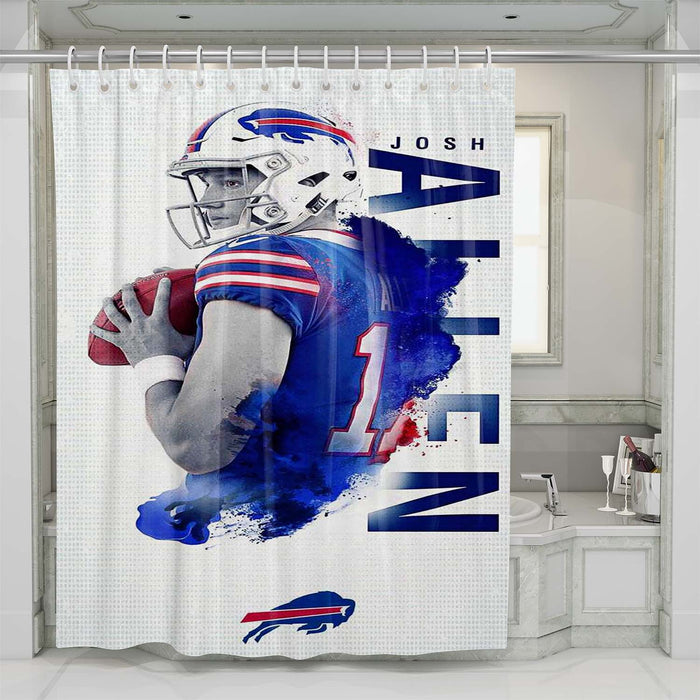 buffalo bills josh allen shower curtains