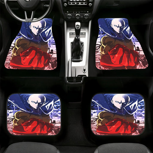 bald saitama comic colored Car floor mats Universal fit