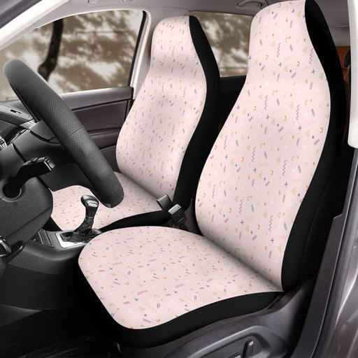 basic line colorful theme Car Seat Covers