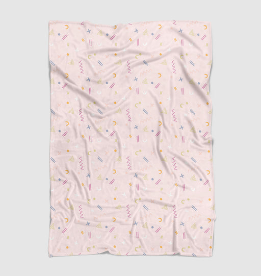 basic line colorful theme Ultra soft fleece blanket