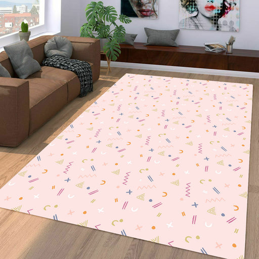 basic line colorful theme Living room carpet rugs