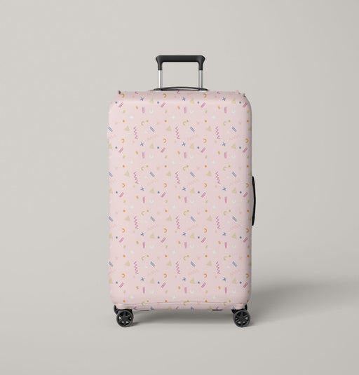basic line colorful theme Luggage Cover | suitcase