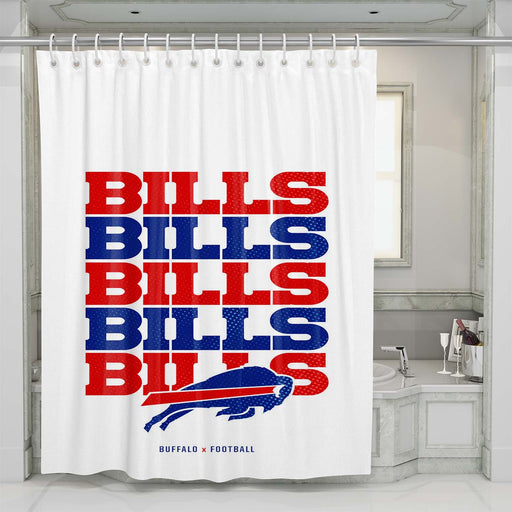 buffalo bills x football shower curtains