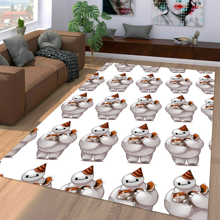 baymax birthday with cat big hero 6 Living room carpet rugs