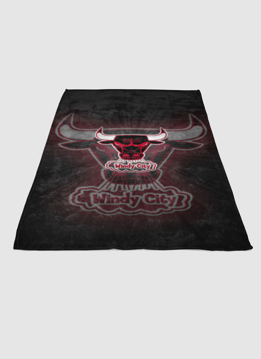 Bulls Windy City soft fleece blanket