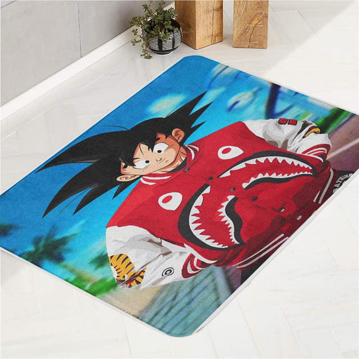 bape jacket dragon ball hypebeast bath rugs