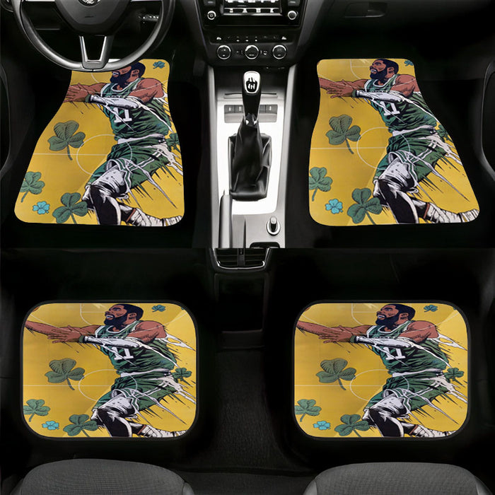 basket kyrie irving celtics and art Car floor mats Universal fit