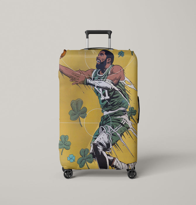 basket kyrie irving celtics and art Luggage Covers | Suitcase