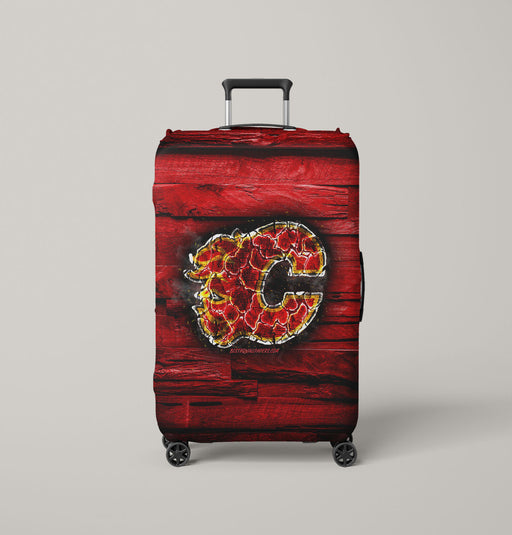 calgary flames Luggage Cover | suitcase