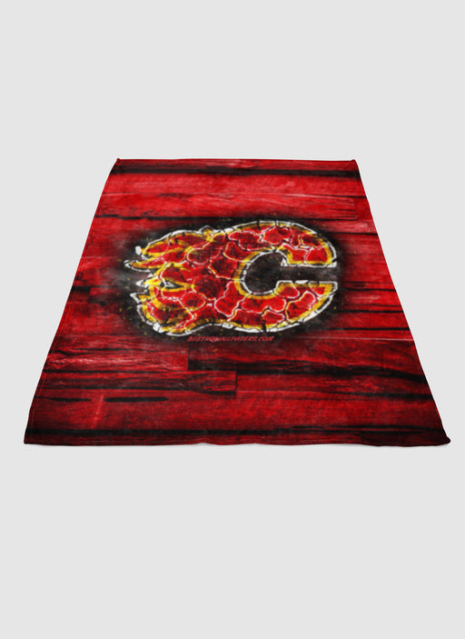 Calgary Flames soft fleece blanket