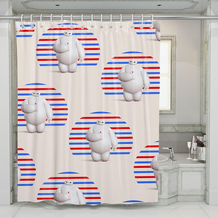 baymax have a candy for you shower curtains