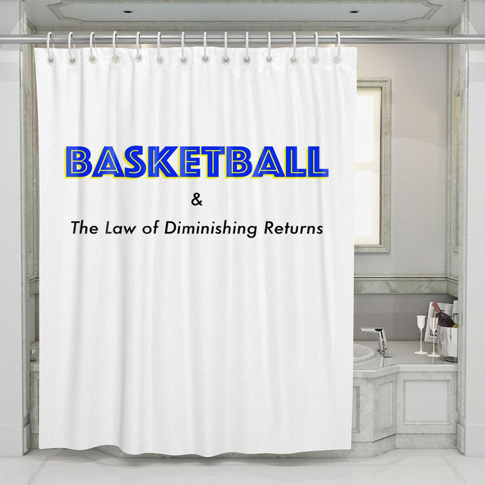 basketball & the law of diminishing returns shower curtains