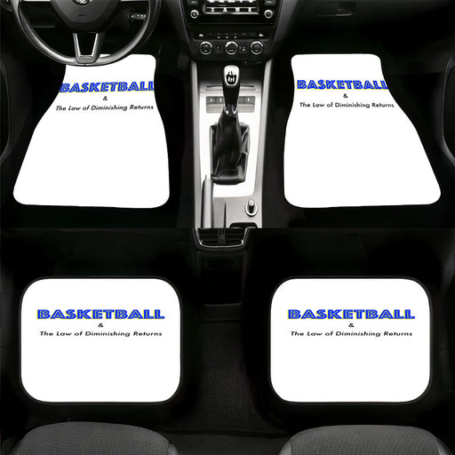 basketball & the law of diminishing returns Car floor mats Universal fit